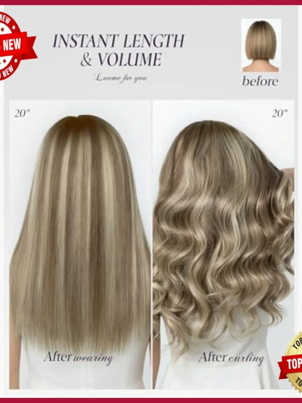 18 Inch Human Hair Clip-In Extensions 120g 7pcs Straight Soft Natural